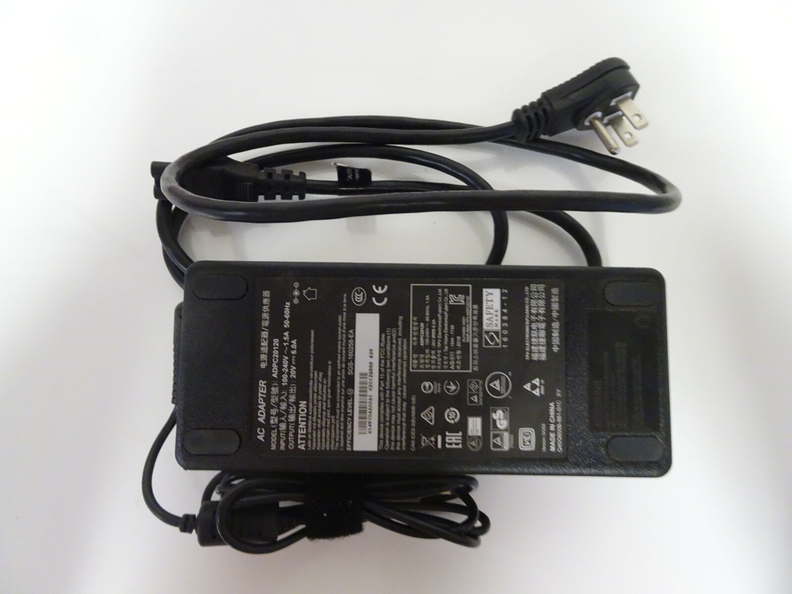 *Brand NEW* 20V 6A ADPC20120 AC ADAPTER POWER SUPPLY FOR BenQ EX3203R 32-Inch HDR VA Monitor